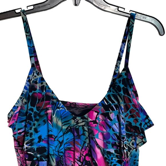 Magicsuit Social Butterfly Rita Top Blue/Multi 10 retail $126 - Picture 9 of 12